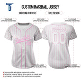 Pink Pinstripe Custom Full Button Baseball Jersey for Women